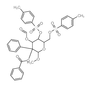 Galactopyranoside, methyl, 2,3-dibenzoate4,6-di-p-tolylsulfonate, a-D- (8CI) structure