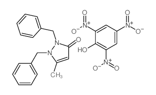 1,2-dibenzyl-5-methyl-pyrazol-3-one; 2,4,6-trinitrophenol结构式