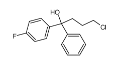δ-Hydroxy-δ-phenyl-δ-p-fluorophenylbutyl chloride结构式
