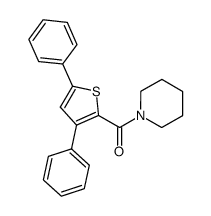 N-(3,5-diphenyl-2-thenoyl)piperidine结构式