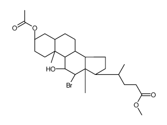 methyl (4R)-4-[(3R,5R,8S,9S,10S,13R,14S,17R)-3-acetyloxy-12-bromo-11-hydroxy-10,13-dimethyl-2,3,4,5,6,7,8,9,11,12,14,15,16,17-tetradecahydro-1H-cyclopenta[a]phenanthren-17-yl]pentanoate结构式