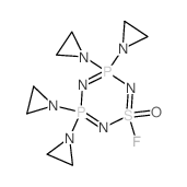 3,3,5,5-tetraaziridin-1-yl-1-fluoro-1$l^{6}-thia-2,4,6-triaza-3$l^C8H16FN7OP2S,5$l^C8H16FN7OP2S-diphosphacyclohe structure