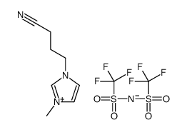 1-(3-Cyanopropyl)-3-methylimidazolium bis(trifluoromethylsulfonyl)amide structure