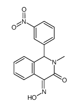 2-Methyl-1-(3-nitro-phenyl)-1,2-dihydro-isoquinoline-3,4-dione 4-oxime结构式