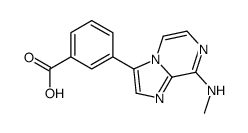 3-[8-(methylamino)imidazo[1,2-a]pyrazin-3-yl]benzoic acid Structure