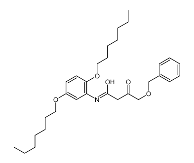 N-(2,5-diheptoxyphenyl)-3-oxo-4-phenylmethoxybutanamide Structure