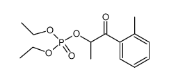 phosphoric acid diethyl 1-(2-methylphenyl)-1-oxo-2-propyl ester Structure