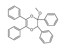 2-methoxy-2,3,5,6-tetraphenyl-2,3-dihydro-1,4-dioxine Structure