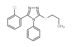 3-(2-Chlorophenyl)-4-phenyl-5-(propylthio)-4H-1,2,4-triazole Structure