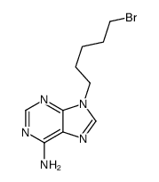 9-(5-bromopentyl)purin-6-amine结构式