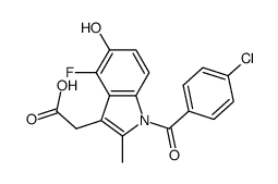 [1-(4-chlorobenzoyl)-4-fluoro-5-hydroxy-2-methyl-1H-indol-3-yl]acetic acid结构式