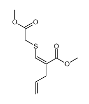 methyl (Z)-2-(((2-methoxy-2-oxoethyl)thio)methylene)pent-4-enoate结构式