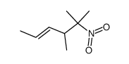 (E)-4,5-dimethyl-5-nitrohex-2-ene结构式