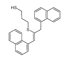Z-1,3-di-α-naphthyl-2-(3'-mercaptopropylthio)-1-propene Structure