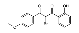 2-bromo-1-(2-hydroxyphenyl)-3-(4-methoxyphenyl)propane-1,3-dione结构式