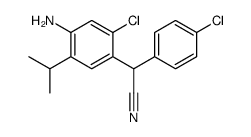 (4-amino-2-chloro-5-isopropylphenyl)(4-chlorophenyl)acetonitrile structure