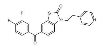 6-(3,4-difluorobenzoyl)-3-(2-pyridin-4-ylethyl)-1,3-benzothiazol-2-one Structure