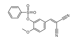 [5-(2,2-dicyanoethenyl)-2-methoxyphenyl] benzenesulfonate结构式