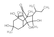 1,4-Ethanonaphthalen-9-one,decahydro-1,2,7-trihydroxy-10-(hydroxymethylene)-2,4,5,7-tetramethyl-3-[(1R)-1-methylpropyl]-,(1S,2S,3R,4R,4aS,5R,7R,8aS,10Z)- structure