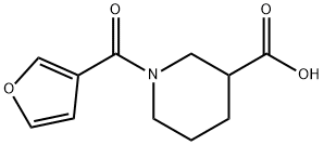 1-(呋喃-3-羰基)哌啶-3-羧酸结构式