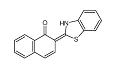 2-(1'-Hydroxy-2'-naphthyl)-benzothiazol结构式