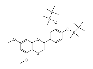 2-[3,4-bis-(tert-butyl-dimethyl-silanyloxy)-phenyl]-2,3-dihydro-5,7-dimethoxy-1,4-benzoxathiin Structure