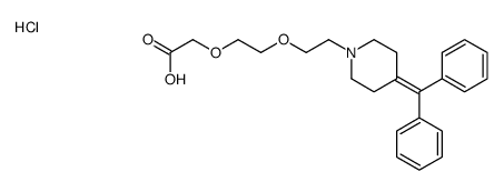 2-[2-[2-(4-benzhydrylidenepiperidin-1-yl)ethoxy]ethoxy]acetic acid,hydrochloride Structure