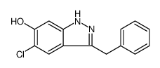 1H-Indazol-6-ol, 5-chloro-3-(phenylmethyl) Structure