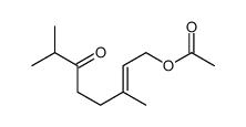 (3,7-dimethyl-6-oxooct-2-enyl) acetate Structure