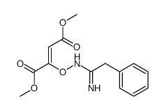 dimethyl 2-((2-phenylacetimidamido)oxy)but-2-enedioate结构式