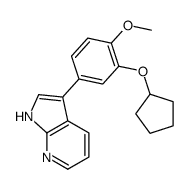 3-(3-cyclopentyloxy-4-methoxyphenyl)-1H-pyrrolo[2,3-b]pyridine结构式