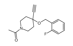 1-[4-ethynyl-4-[(2-fluorophenyl)methoxy]piperidin-1-yl]ethanone Structure