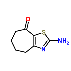 2-Amino-4,5,6,7-tetrahydro-8H-cyclohepta[d][1,3]thiazol-8-one结构式