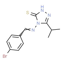 4-[(4-BROMOPHENYL)METHYLIDENEAMINO]-5-PROPAN-2-YL-2H-1,2,4-TRIAZOLE-3(4H)-THIONE结构式