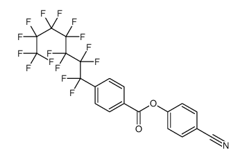 (4-cyanophenyl) 4-(1,1,2,2,3,3,4,4,5,5,6,6,7,7,7-pentadecafluoroheptyl)benzoate结构式