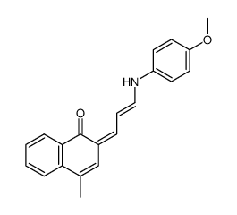 2-[(E)-3-(4-Methoxy-phenylamino)-prop-2-en-(Z)-ylidene]-4-methyl-2H-naphthalen-1-one结构式