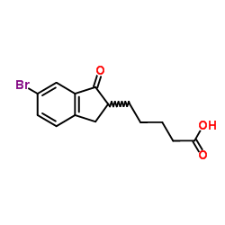 5-(5-bromo-3-oxo-1,2-dihydroinden-2-yl)pentanoic acid Structure