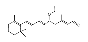 (E)-5-ethoxy-3,7-dimethyl-9-(2,6,6-trimethyl-1-cyclohexenyl)-2,6,8-nonatrienal结构式