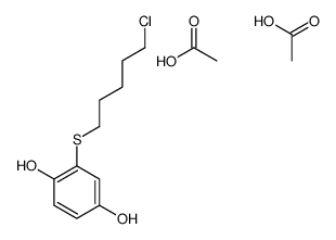acetic acid,2-(5-chloropentylsulfanyl)benzene-1,4-diol结构式