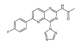 2-acetamido-4-(1,2,4-triazolyl)-6-(4-fluorophenyl)-pyrido[3,2-d]pyrimidine Structure