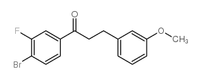 4'-BROMO-3'-FLUORO-3-(3-METHOXYPHENYL)PROPIOPHENONE结构式