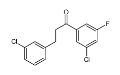3'-CHLORO-3-(3-CHLOROPHENYL)-5'-FLUOROPROPIOPHENONE结构式