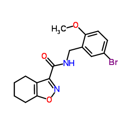 N-(5-Bromo-2-methoxybenzyl)-4,5,6,7-tetrahydro-1,2-benzoxazole-3-carboxamide结构式