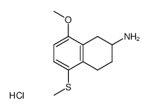 1,2,3,4-tetrahydro-8-methoxy-5-(methylthio)-2-naphthalenamine hydrochloride结构式