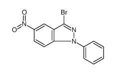 1H-Indazole, 3-bromo-5-nitro-1-phenyl结构式