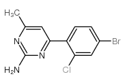 4-(4-bromo-2-chlorophenyl)-6-methylpyrimidin-2-amine Structure