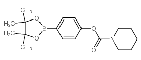 4-(哌啶-1-氧羰基)苯基硼酸频哪醇酯结构式