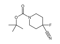 4-氰基-4-氟-1-哌啶羧酸 1,1-二甲基乙酯结构式