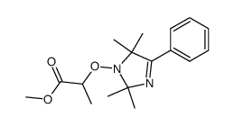 methyl 2-[(2,5-dihydro-2,2,5,5-tetramethyl-4-phenyl-1H-imidazol-1-yl)oxy]propanoate结构式