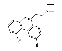 6-[2-(azetidin-1-yl)ethyl]-9-bromo-2H-benzo[h]isoquinolin-1-one结构式